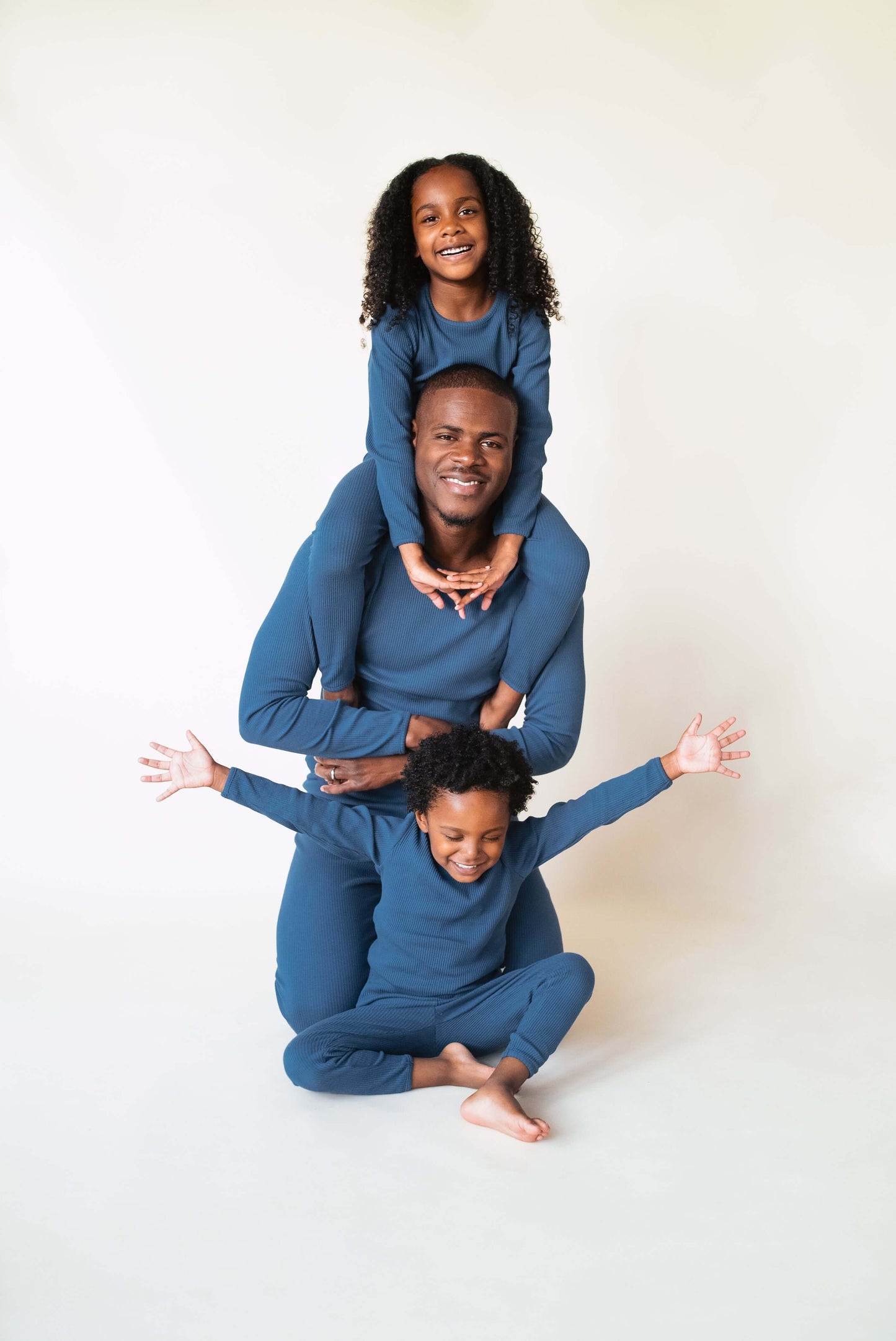 DreamBuy Midnight Blue Adult 2-Piece Pyjama Set made from premium breathable cotton, showcasing its luxurious comfort and vegan-friendly design.