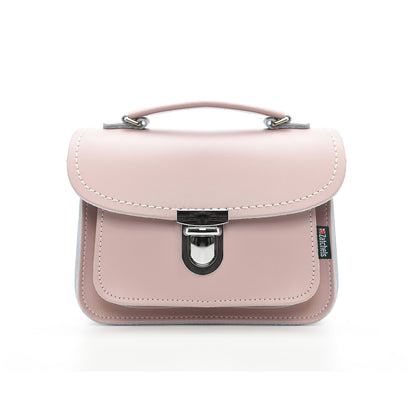 Elegant Luna Handmade Leather Crossbody Bag in Rose Quartz, showcasing premium craftsmanship and a stylish design, ideal for modern women.