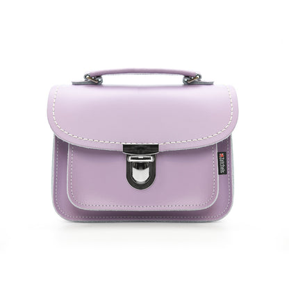 Luna Handmade Pastel Violet Leather Bag showcasing its luxurious craftsmanship and elegant design, perfect for both casual and formal occasions.