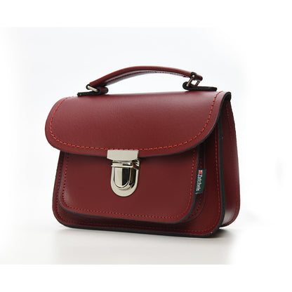 Stylish crossbody strap of the Luna Handmade Oxblood Red Leather Bag, demonstrating its versatility for modern women.