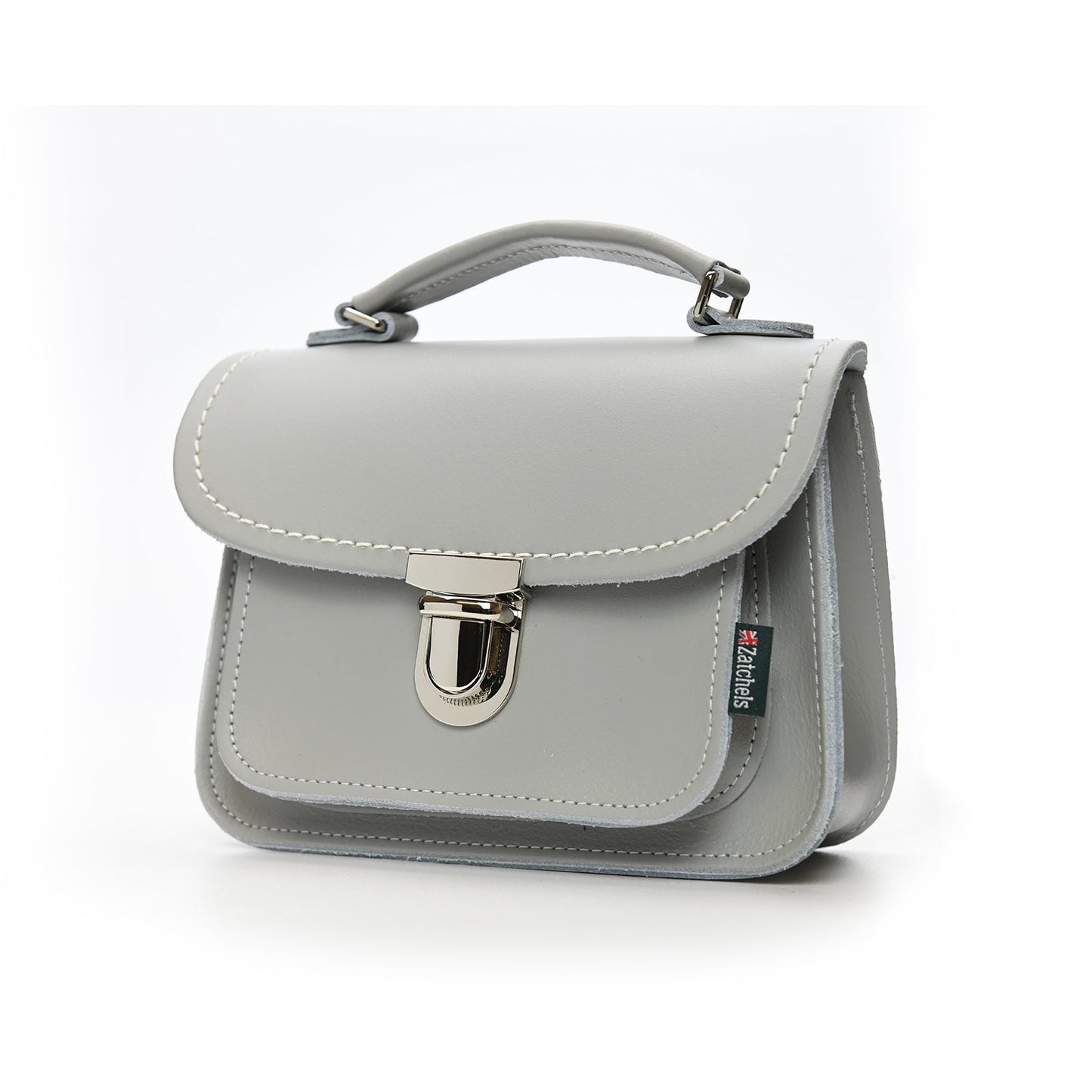 Luna Handmade Ghost Leather Bag in pastel cream, featuring a stylish design and adjustable crossbody strap, perfect for luxury fashion lovers.