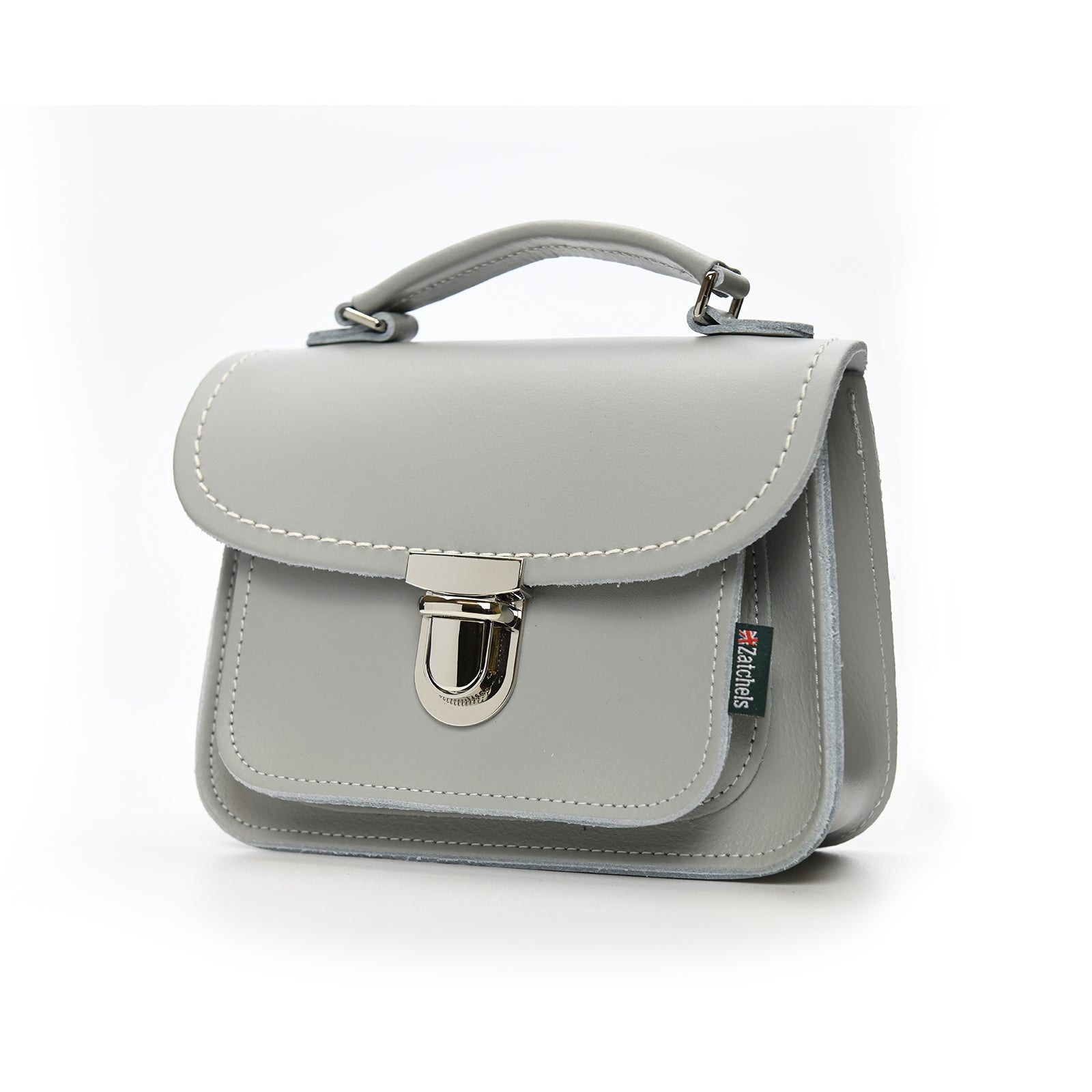 Luna Handmade Ghost Leather Bag in pastel cream, featuring a stylish design and adjustable crossbody strap, perfect for luxury fashion lovers.