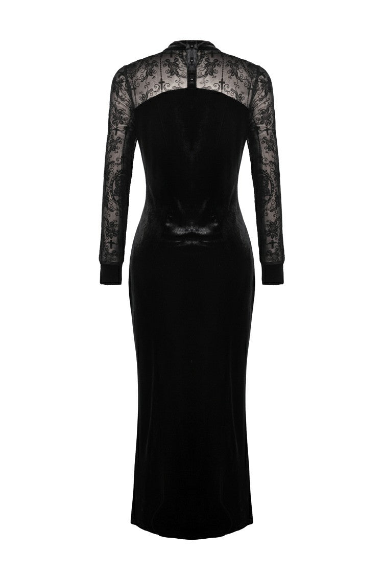 Dark In Love Lilja dress styled with high-slit elegance, ideal for evening wear or special events.