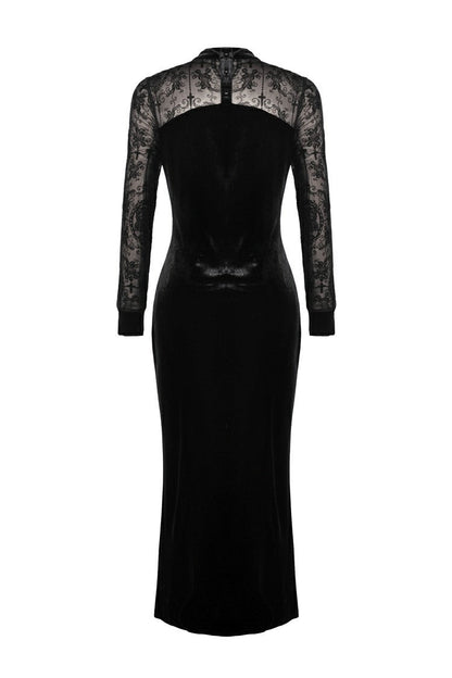 Dark In Love Lilja dress styled with high-slit elegance, ideal for evening wear or special events.