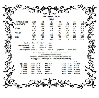 Close-up of the sweetheart neckline design on the Dark in Love Ishtar maxi dress, featuring luxurious faux leather and stylish O-ring accents.