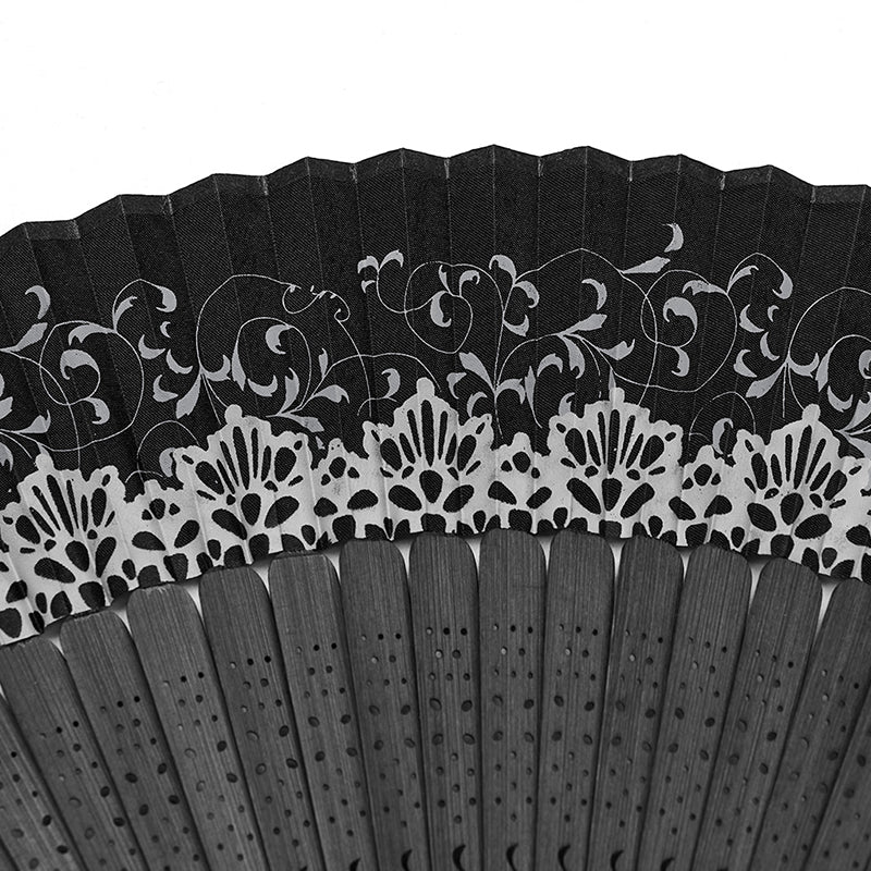 Detailed image of the Punk Rave Delaney Hand Fan with skull charm, embodying luxury and style for fashion enthusiasts.