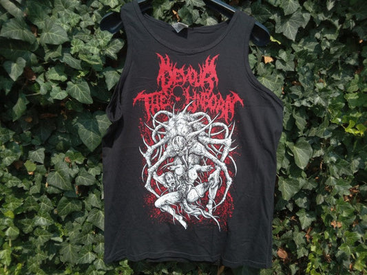 Luxury tank top featuring the stunning artwork of 'Devour The Unborn - Archaic Rites Of Barbaric Butchery', officially licensed by Rancid Offal Records for daring fashion enthusiasts.