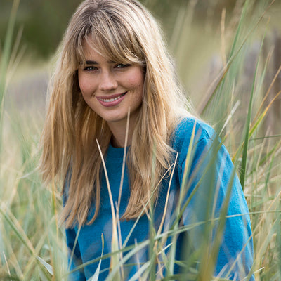 Close-up of premium quality French terry fabric showcasing the soft texture of Earth Wardrobe’s luxurious recycled sweatshirt.