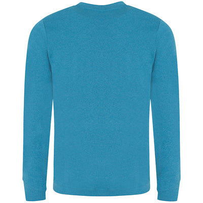 Chic long sleeve sweatshirt designed with set-in sleeves, crafted from 70% regenerated cotton, exemplifying sustainable fashion.