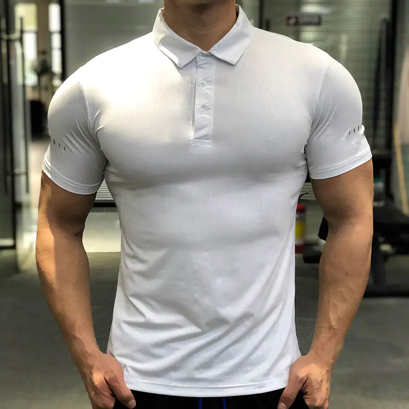 Men's Luxury Breathable Compression Shirt available in classic black colour, ideal for stylish sportswear.