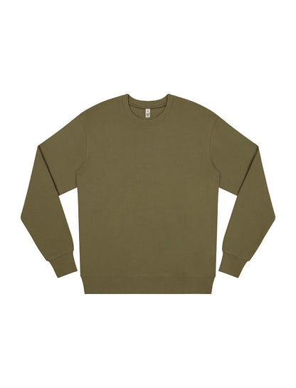 Elegant Faded Organic Cotton Sweatshirt showcasing a relaxed fit and classic crew-neck design, perfect for stylish layering.