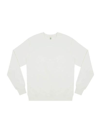 Versatile heavy-weight organic cotton sweatshirt in a fashionable faded hue, ideal for both casual and upscale outfits.