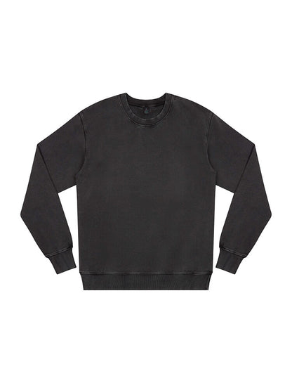 Luxurious heavyweight organic cotton faded sweatshirt in a classic crew-neck design, perfect for a relaxed yet sophisticated look.