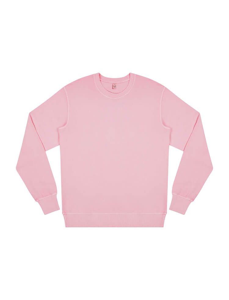 Classic Organic Cotton Faded Sweatshirt in heavyweight French terry knit, featuring a relaxed crew-neck design, perfect for luxurious comfort and stylish layering.