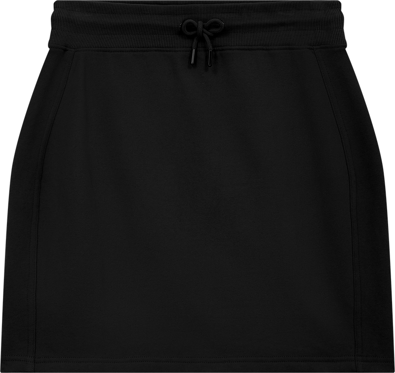 Luxurious organic cotton sweat skirt for women, showcasing its breathable fabric and elegant silhouette, perfect for versatile casual wear.