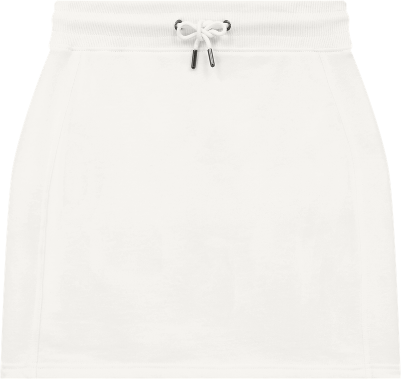 Luxurious organic cotton sweat skirt for women, showcasing a flattering silhouette and sustainable fashion.
