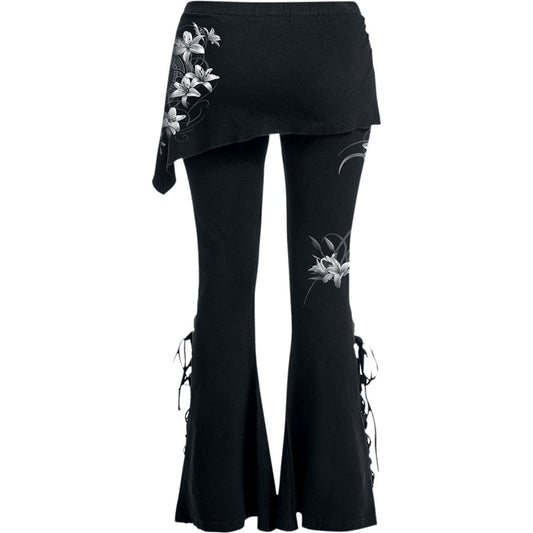 PURE OF HEART - 2in1 Boot-Cut Leggings with Micro Slant Skirt