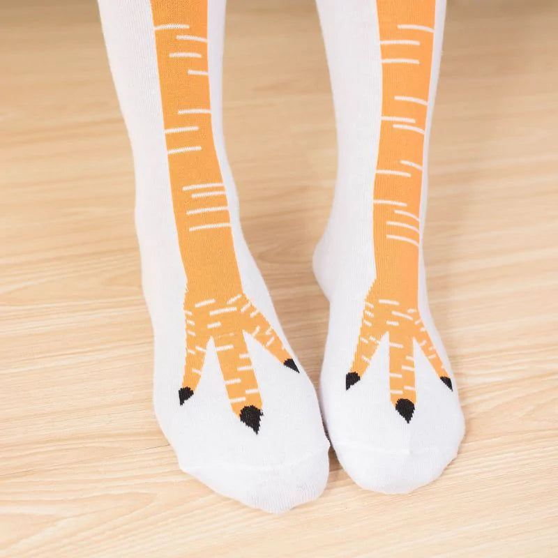 LWomen's Novelty Printed Animal legs Long Funny Socks Cosplay Halloween