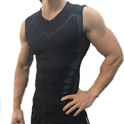 Luxury black fitness tank top made from Milk Silk, showcasing a sleek design perfect for workouts and sports.