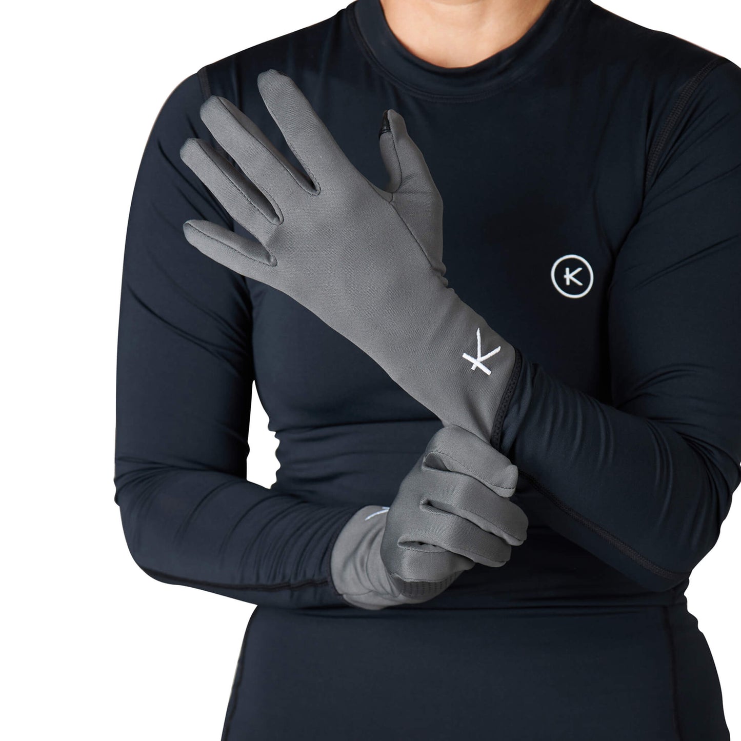 KYMIRA Infrared Fleece Gloves in luxurious design, featuring ergonomic fit and touchscreen compatibility, ideal for enhancing circulation during cold weather activities.