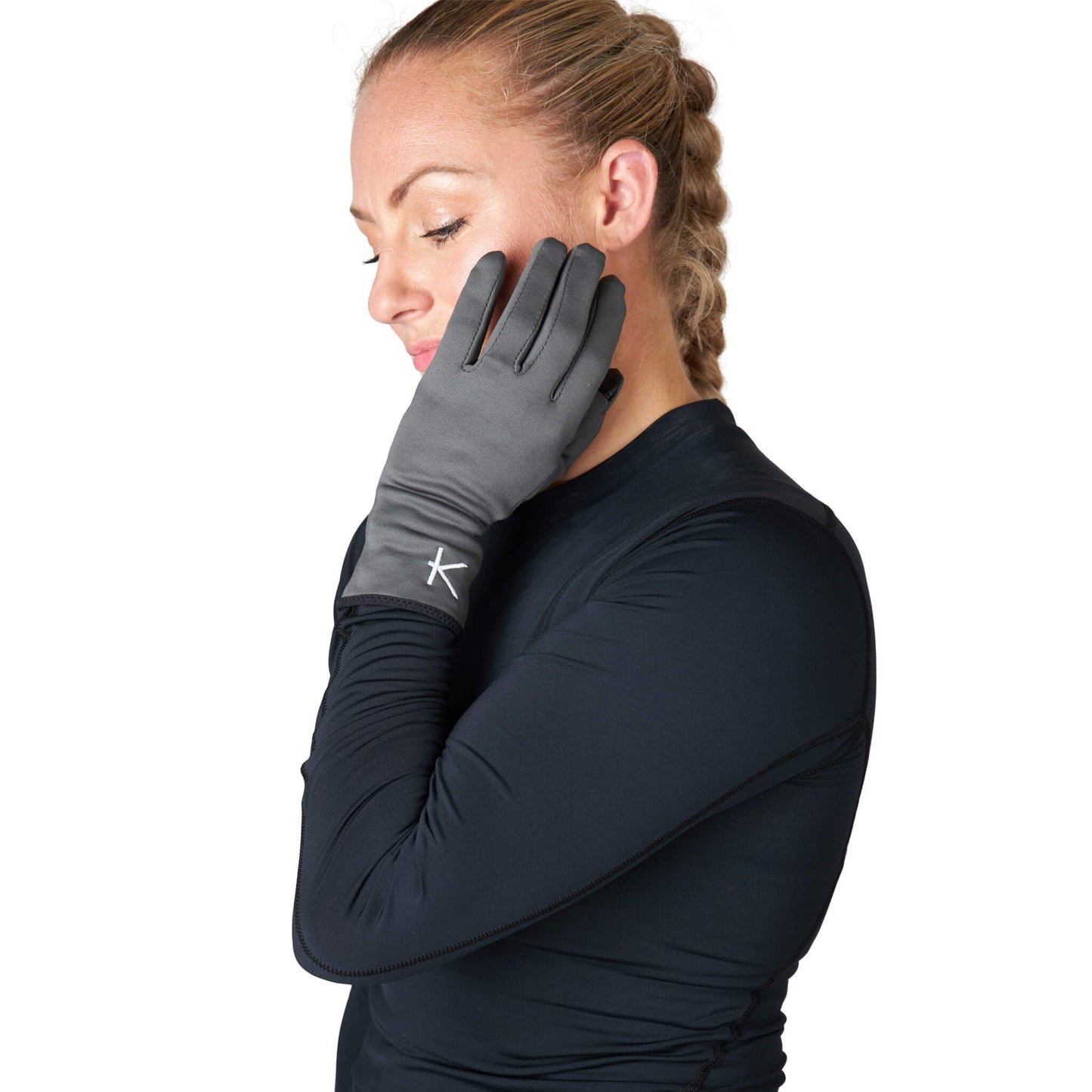 Stylish KYMIRA Infrared Fleece Gloves with silicone microdot grip technology, enhancing functionality while maintaining warmth in cold conditions.