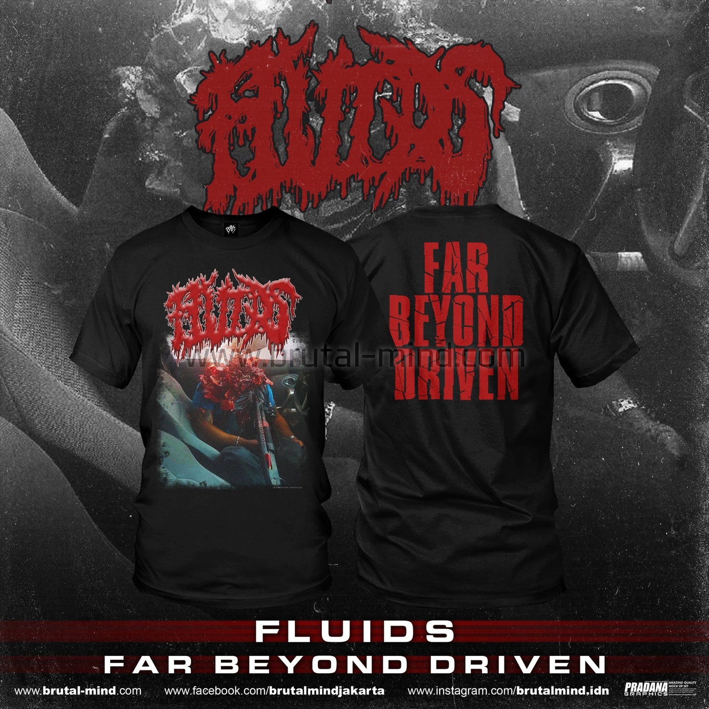 Luxury Far Beyond Driven T-Shirt by Rancid Offal Records featuring an elegant design representing the official Fluids collection.