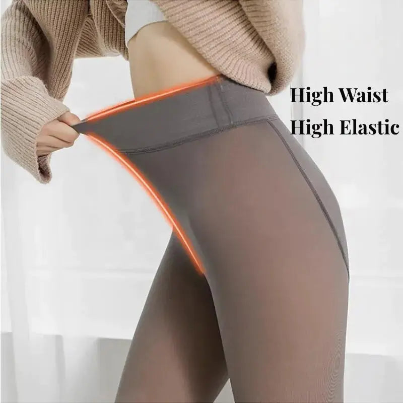 Women's Fleece Warm Insulated Translucent Tights