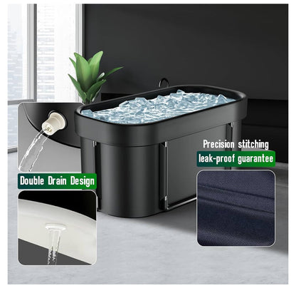 Close-up view of FatStick Ice Bath's ergonomic design and premium finish, embodying luxury and functionality for the ultimate wellness experience.