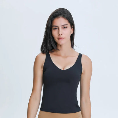 Elegant Women's Sleeveless Blouse Top from Dazzling Dreams Studio, showcasing luxurious fabric in a chic design, perfect for versatile day to night styling.