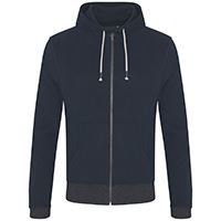 Luxurious Contrast Zipped Recycled Hoodie by Earth Wardrobe made from soft, sustainable materials including 70% regenerated cotton and 30% recycled polyester.