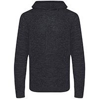 Luxurious Iguazu Recycled Knitted Hoodie featuring a trendy chunky tuck stitch, sustainably crafted from 70% regenerated cotton for an eco-friendly fashion statement in sizes XS to 2XL.