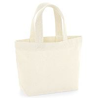 Elegant Organic Cotton Marina Mini Tote Bag, eco-friendly design, crafted from premium heavyweight fabric, dimensions 26x21x10cm, ideal for sustainable fashion enthusiasts.