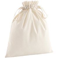 Luxury Organic Cotton Drawcord Bag in Large size, emphasizing spacious capacity and premium quality, a sophisticated choice for environmentally-aware consumers.