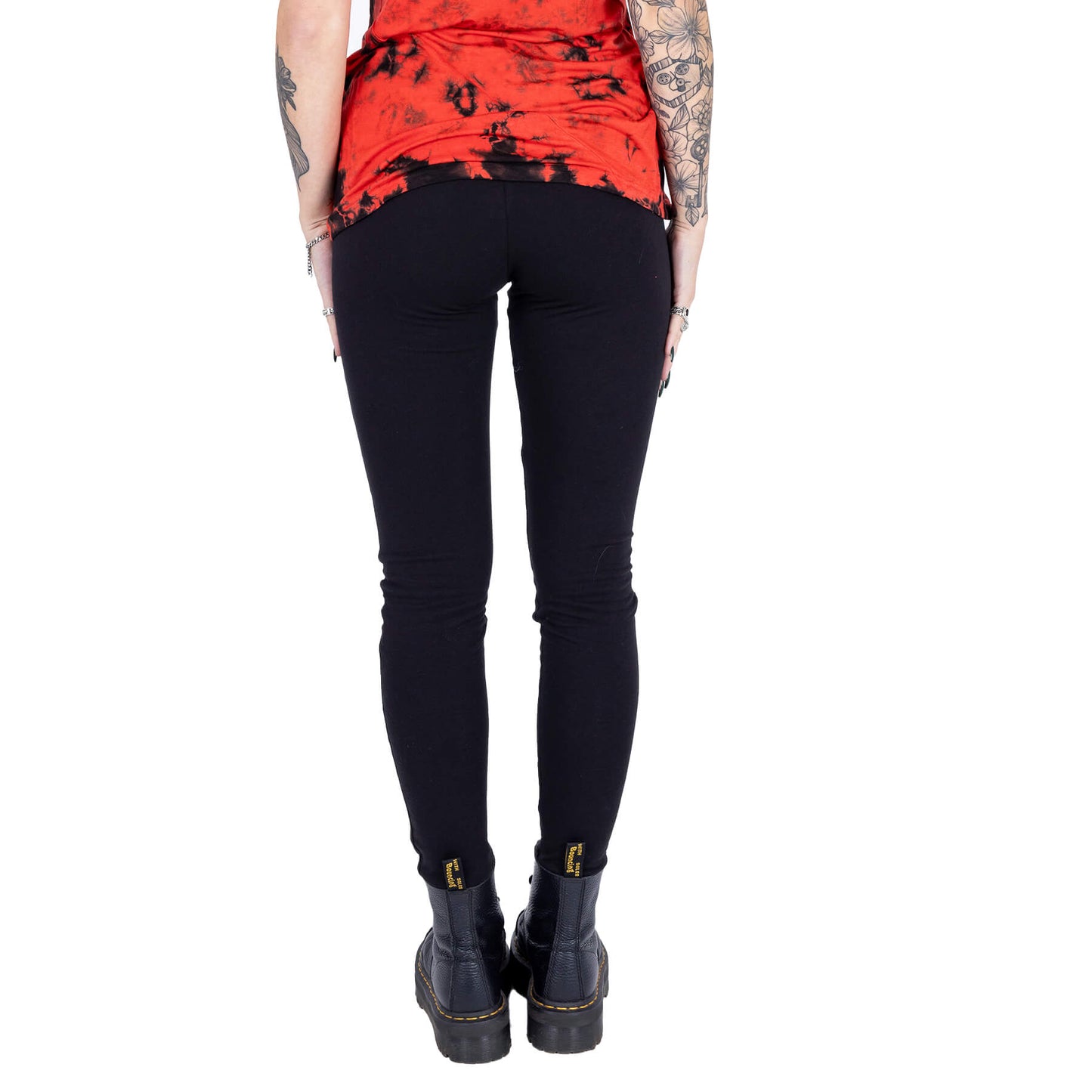 Close-up view of the elegant lace-up detailing on Vixxsin Giada Leggings for Women, highlighting their trendy and sophisticated style.