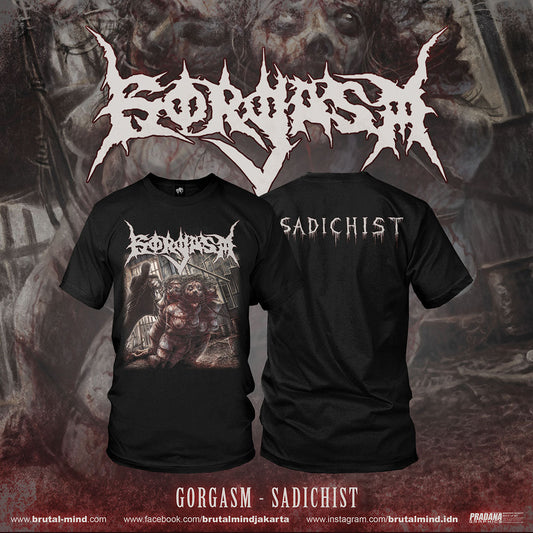 Luxury Gorgasm Sadichist T-Shirt featuring intricate design, officially licensed by Rancid Offal Records for fans of unique band merchandise.