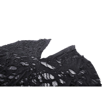 Hattie Hooded Dress by Dark In Love showcasing gothic elegance with fitted silhouette and flared sleeves, captured in a stylish environment.