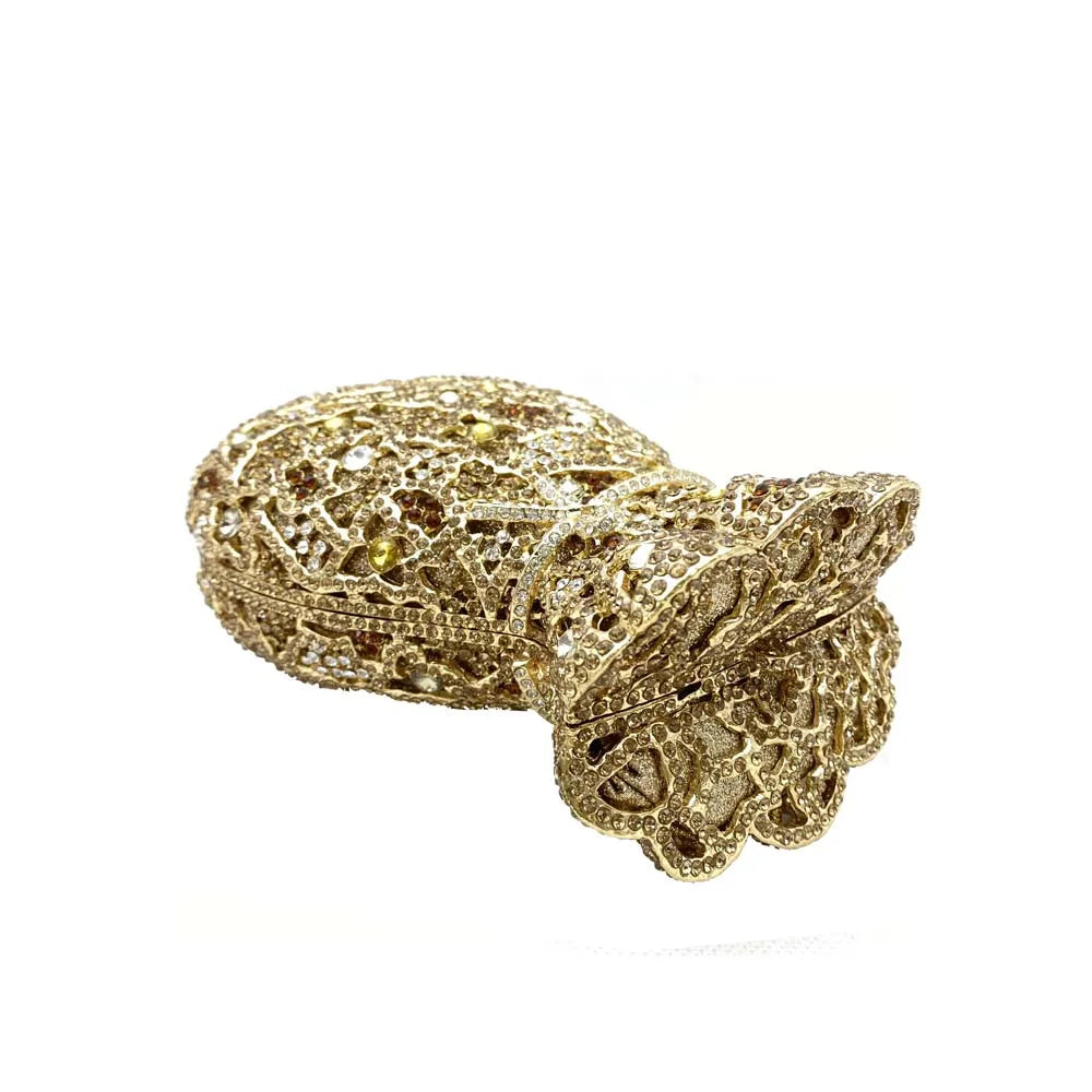 Chic luxury evening bag with a stylish hasp closure, crafted from synthetic leather for a refined aesthetic, designed for women.