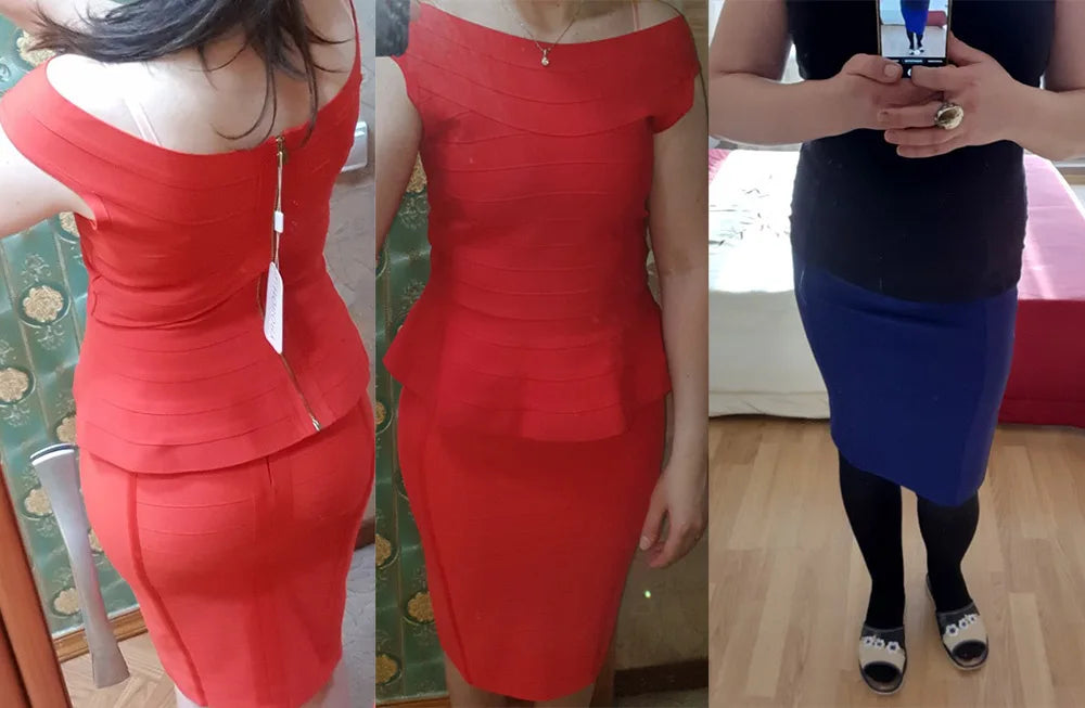 Elegant HQBORY Women’s High Waist Nude Bandage Pencil Skirt designed for office chic, showcasing a slim fit silhouette suitable for all seasons.