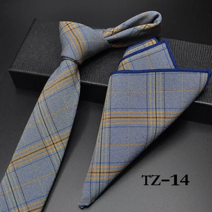 Versatile navy red necktie styled with a classy pocket square, designed for modern gentlemen.