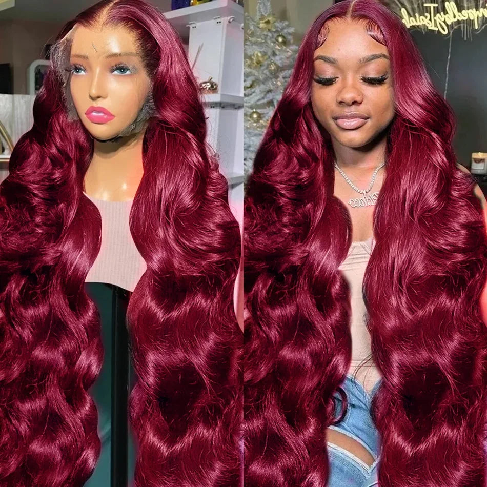 Premium 13x4 HD Lace Frontal Wigs crafted from 100% Raw Virgin Hair, showcasing a glueless design that enhances comfort and realism.