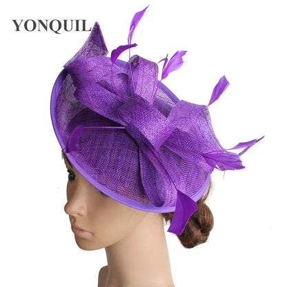 Stylish women’s fascinator hat on display, showcasing exquisite craftsmanship and design, ideal for enhancing bridal outfits and party attire.