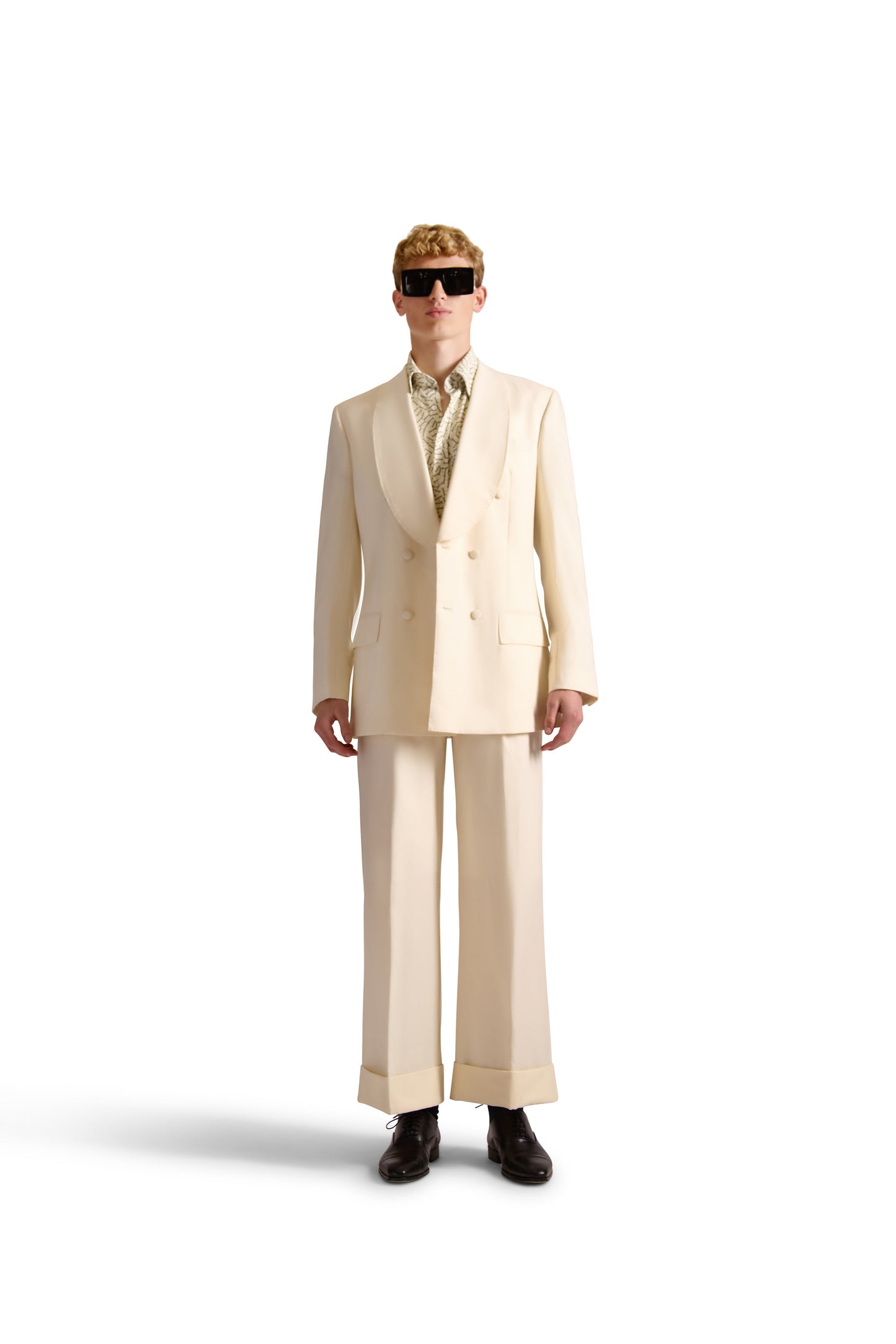 Exclusive Initial Monogram Tailored Fit Shirt in Premium Knitted Fabric - Long Sleeve, Made in Italy