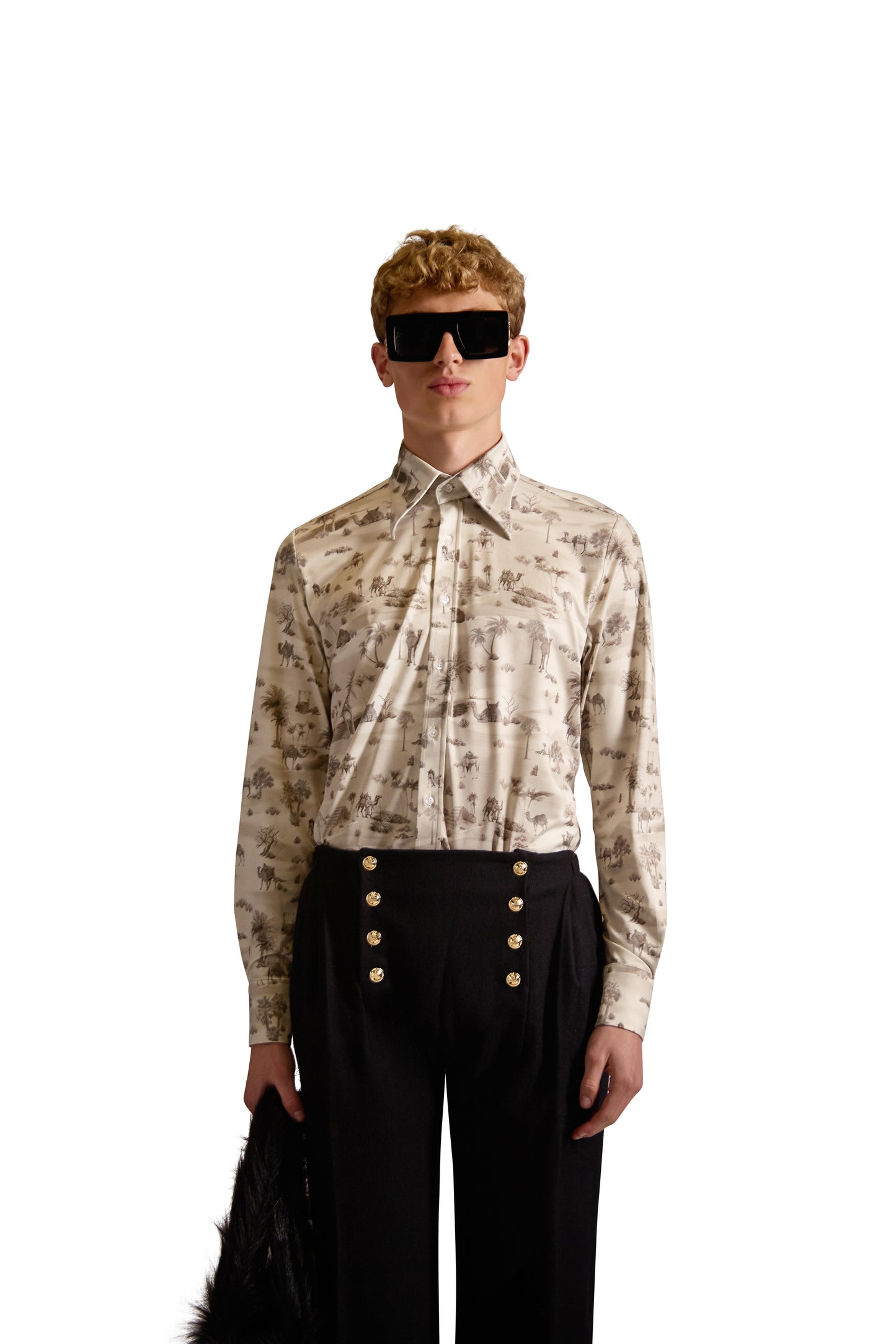 Full view of the premium tailored fit shirt by Helen Anthony, ideal for a sophisticated wardrobe, exemplifying luxury and style.