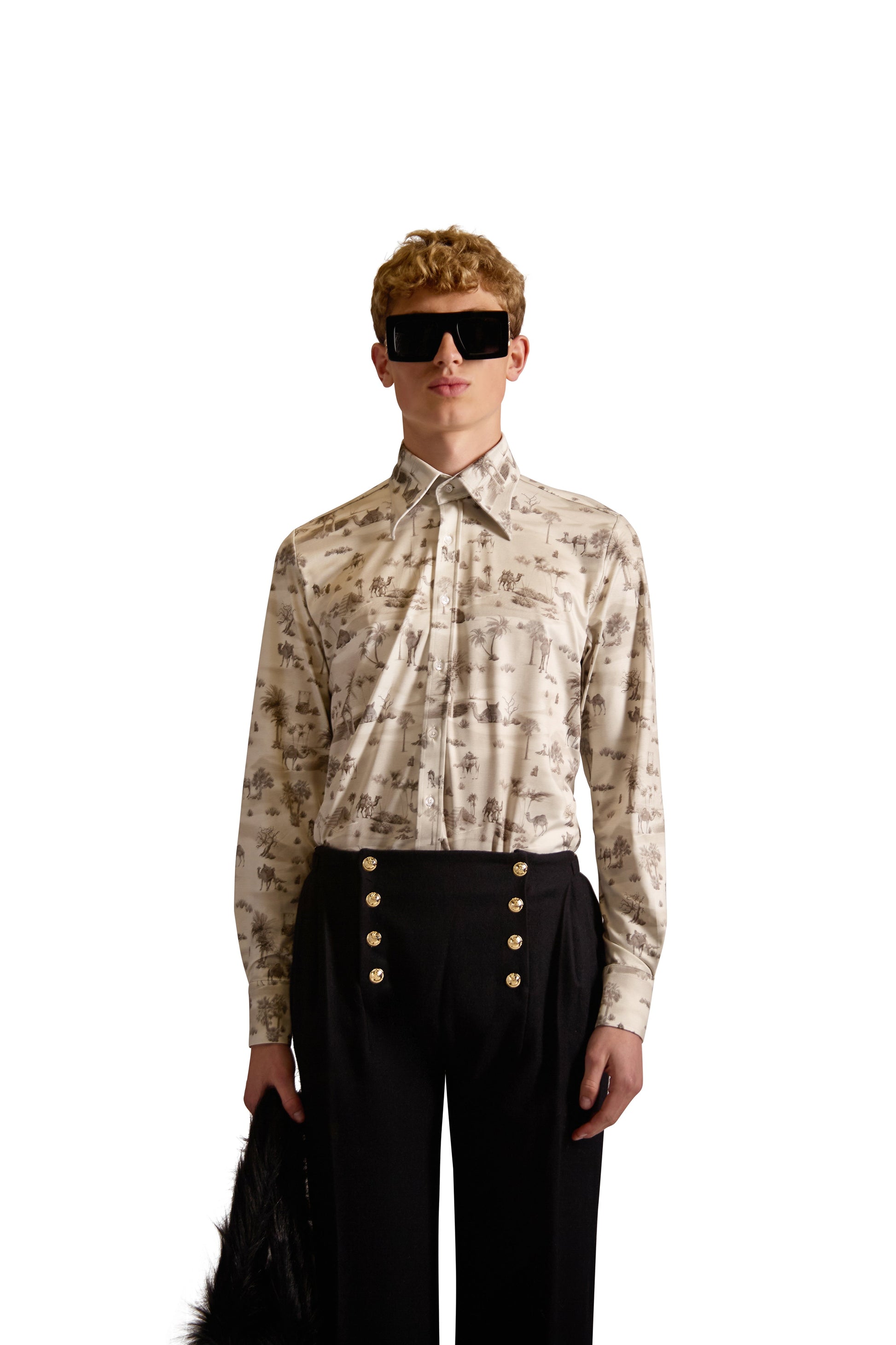 Full view of the premium tailored fit shirt by Helen Anthony, ideal for a sophisticated wardrobe, exemplifying luxury and style.