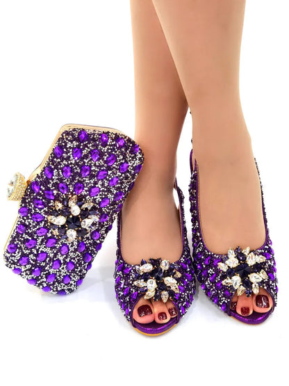 Stylish blue handbag made from Italian leather, designed to match high-end blue pump shoes.