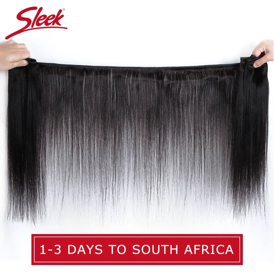 Elegant Brazilian straight hair bundles displayed in various lengths, highlighting high-quality Remy human hair extensions.
