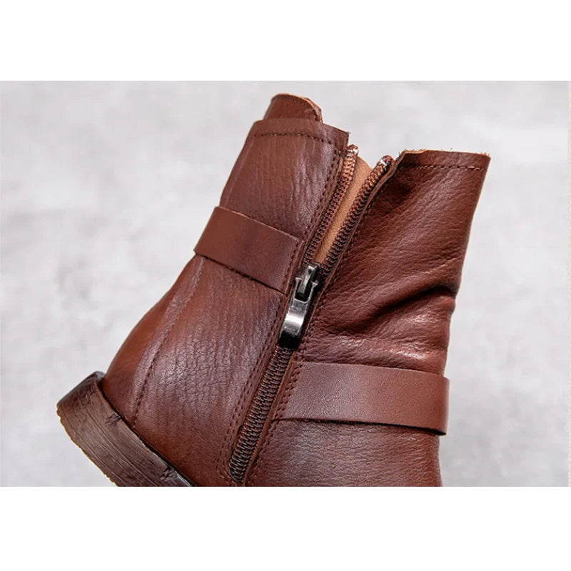 Lifestyle shot illustrating the versatility of handmade vintage leather open-toe flat sandals, ideal for chic summer outings while exuding effortless luxury.