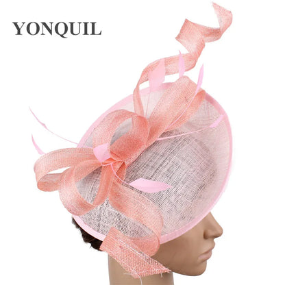 Gorgeous bridal fascinator hat with elegant details, perfect for church and racetrack celebrations.