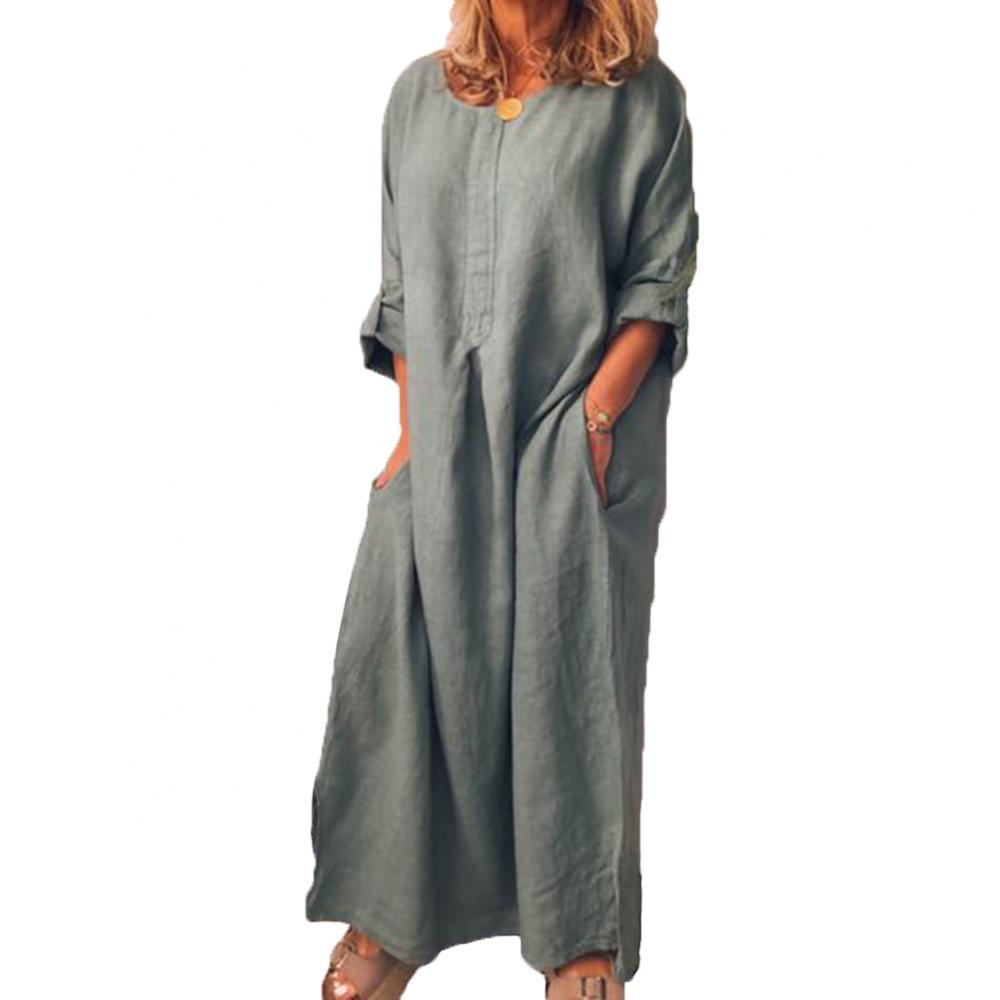 Elegant loose fit summer maxi dress, designed for comfort and style, ideal for warm weather occasions.