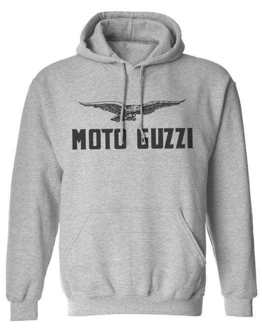 Premium Moto Guzzi Hoodie - 80% Cotton, 20% Polyester, Double Fabric Hood, Kangaroo Pocket
